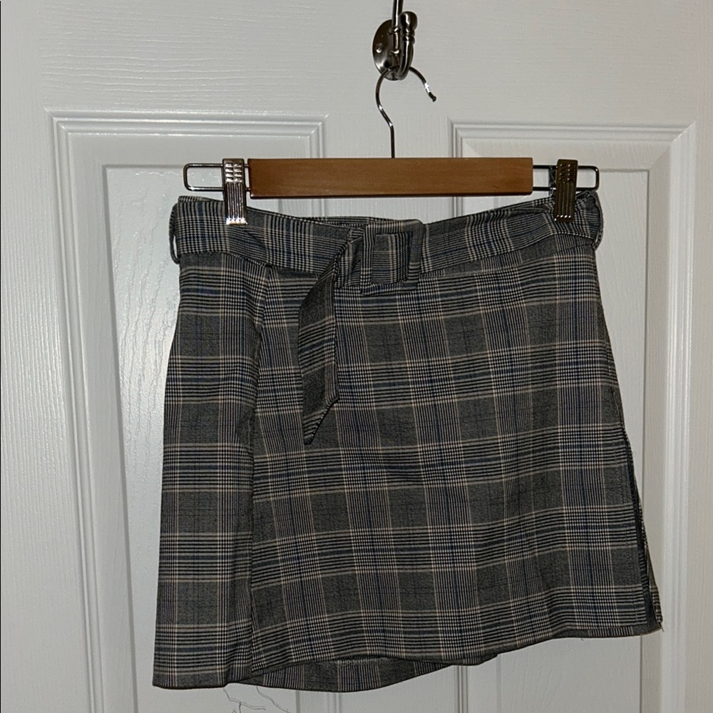 Plaid Gray Skort